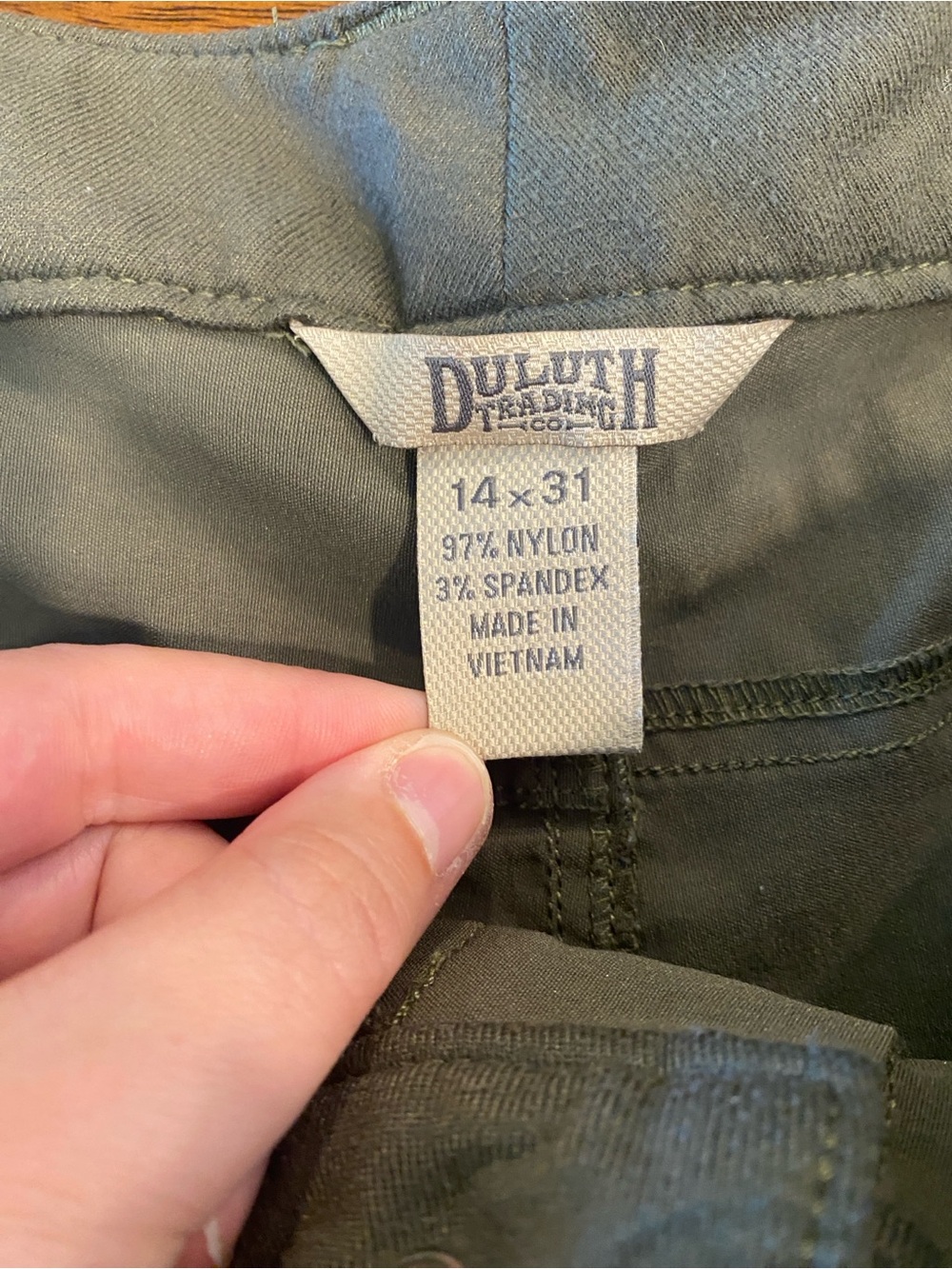 Duluth trading Co womens dry on the fly pants size 14 x 31 olive green outdoors - Picture 5 of 8